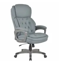 Кресло  PREMIUM "Regal EX-557", НАГРУЗКА до 150кг., пружинный блок, экокожа, серое, 532946