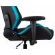 Кресло игровое Knight Neon черный/голубой соты эко.кожа с подголов. крестов. металл. Фото товара с разных ракурсов.