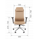 Кресло руководителя Chairman 500LUX Россия экокожа бежевый. Фото товара с разных ракурсов.