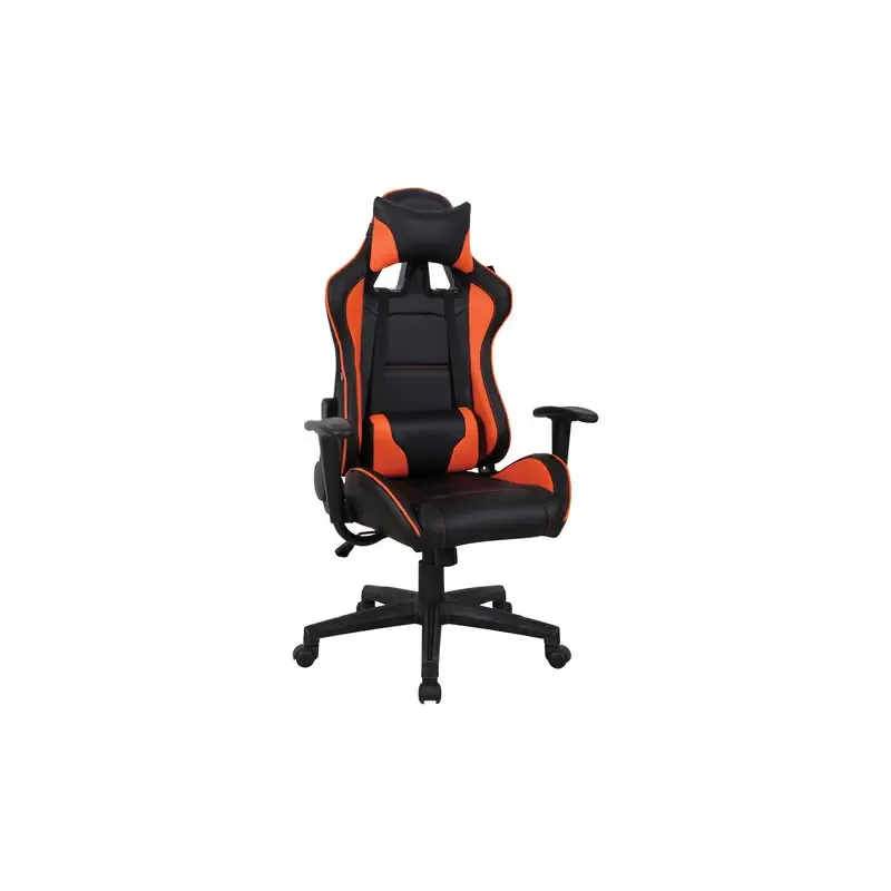 Игровое кресло  "GT Racer GM-100", две подушки, экокожа, черное/оранжевое, 531925 главное фото
