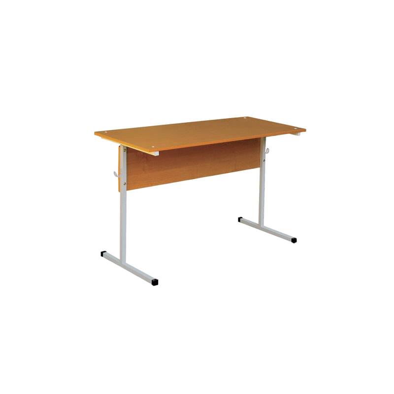 Стол-парта 2-местный нерегулируемый, 1200х500х750 мм, рост 6, серый каркас, ЛДСП бук, Ш-302 главное фото